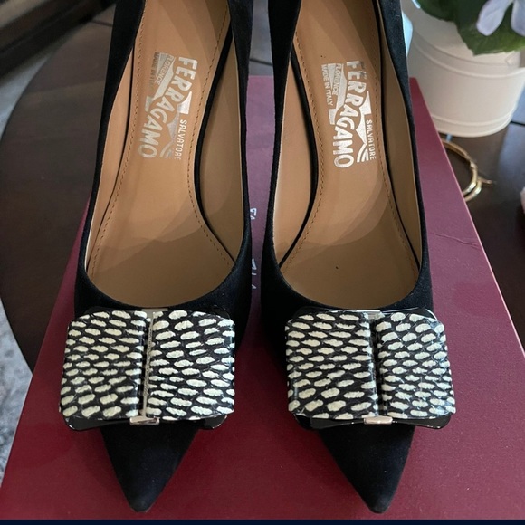 SF Mimi Sexy Black Suede Pump 4in Heel - Picture 1 of 3